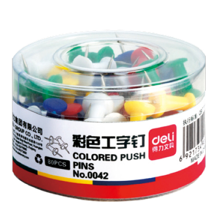 大众娱乐0042彩色工字钉(混)(80枚/筒)