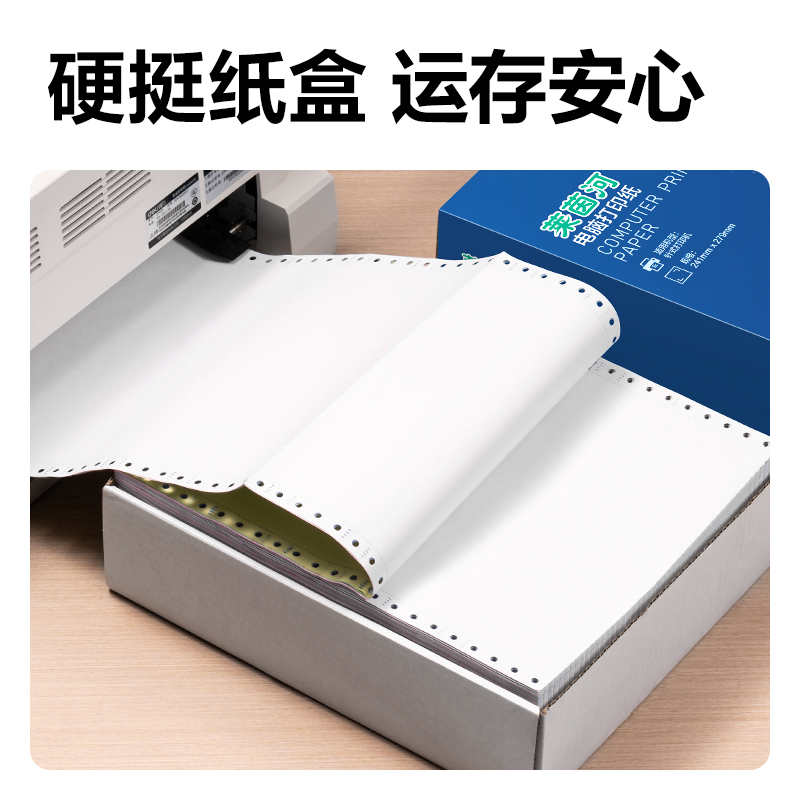 大众娱乐莱茵河L241-2电脑打印纸(1/2CS彩色撕边)(1000页/盒)