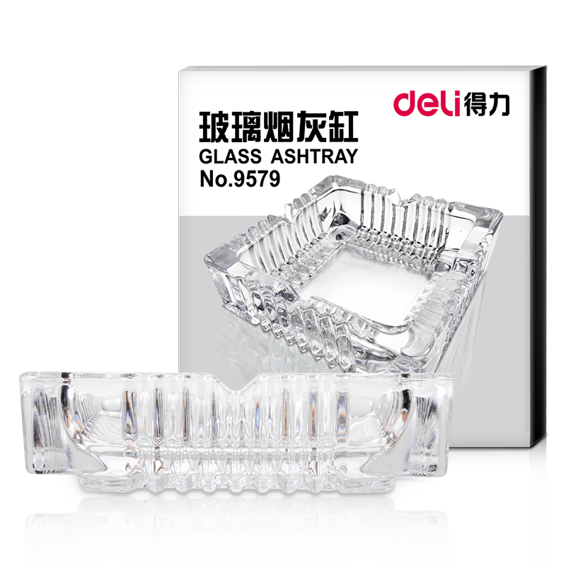 大众娱乐9579玻璃烟灰缸(透明)(只)150*150mm