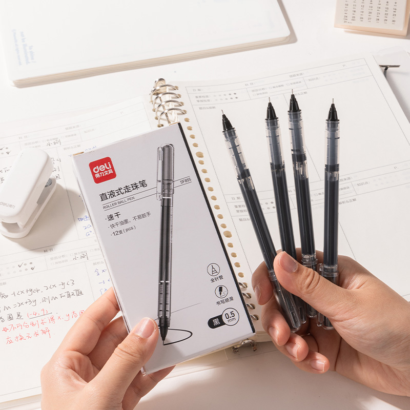 大众娱乐SF855直液式走珠笔0.5mm全针管(黑)(支)