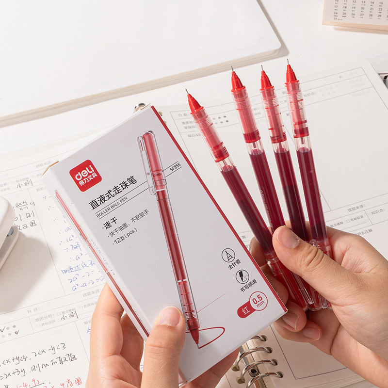 大众娱乐SF855直液式走珠笔0.5mm全针管(红)(支)