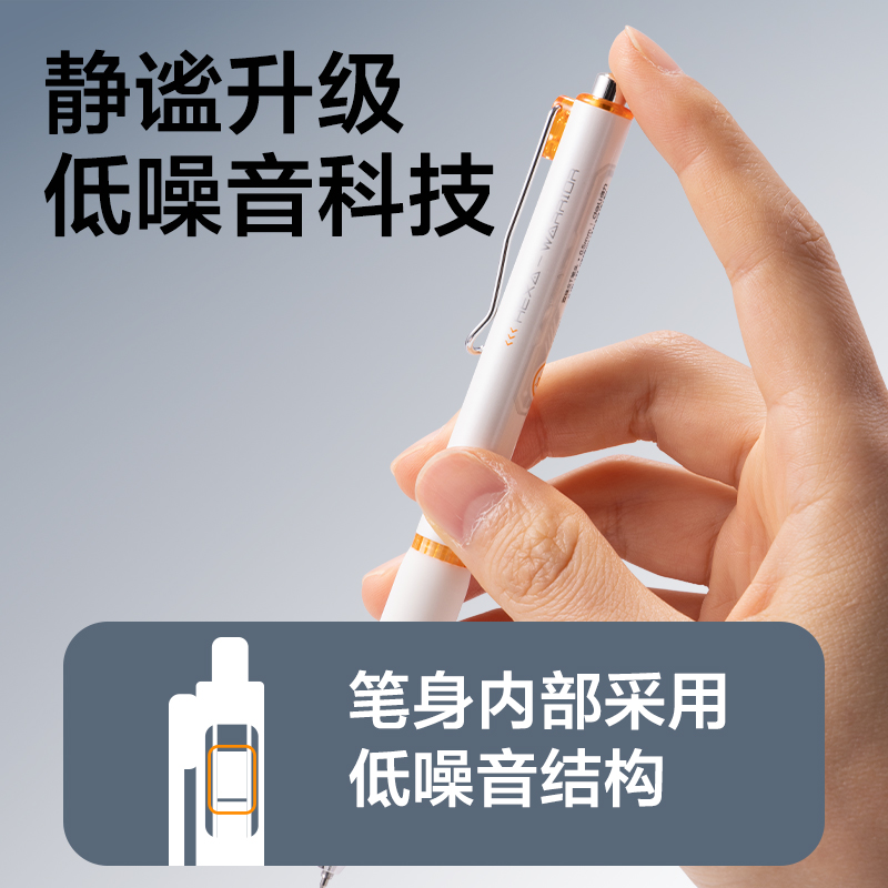 大众娱乐SA319未来时空静音按动中性笔0.5mm双珠ST头(黑)(支)
