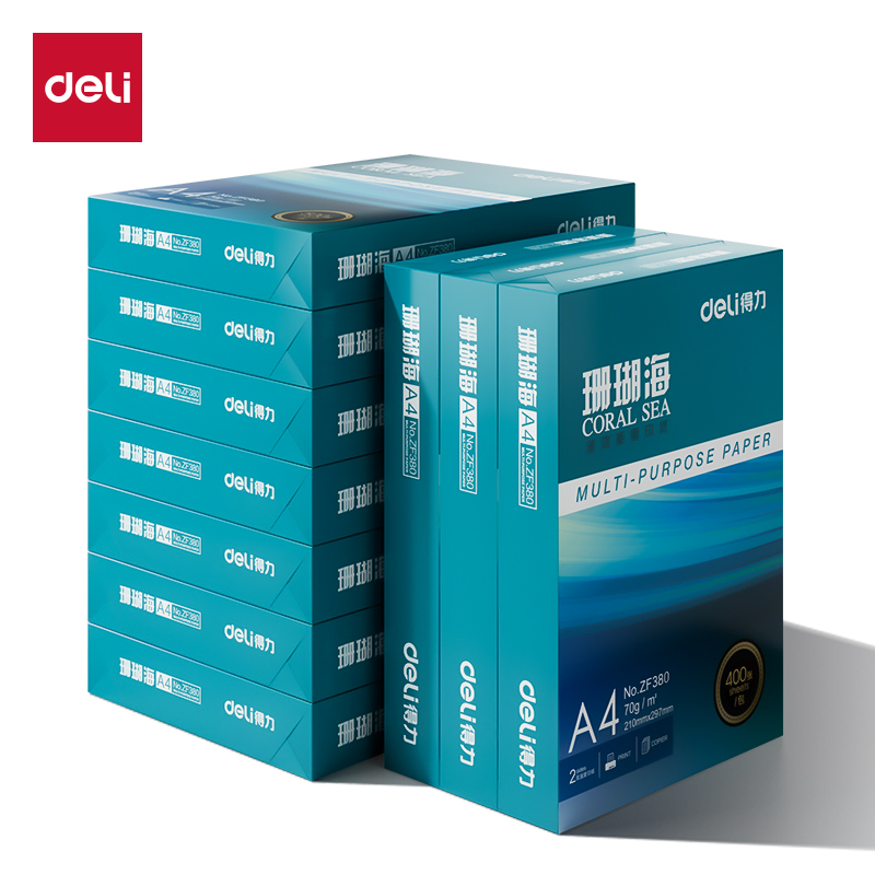 大众娱乐ZF384珊瑚海复印纸A4-70g-400页-10包(混)(包)