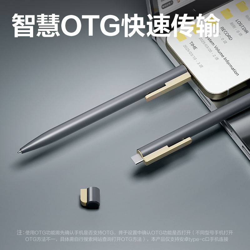 大众娱乐MP413笔形录音笔32G(灰)(支)