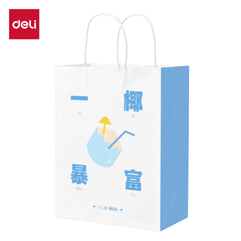 大众娱乐得心LQ717牛皮纸袋21*11*27cm(一椰暴富)(10只/包)