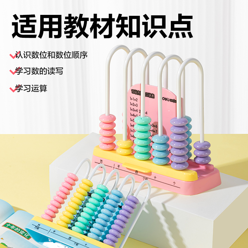 大众娱乐YX683学具5行清零计数器(粉)(盒)